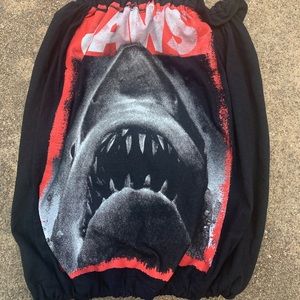 A black jaws bandeau top